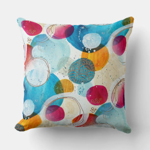Abstract Circles Home Decor Gift Art Throw Pillow