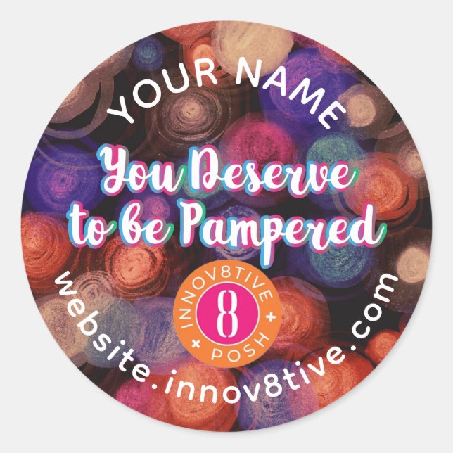 Abstract Circles Innov8tive Posh label (Front)