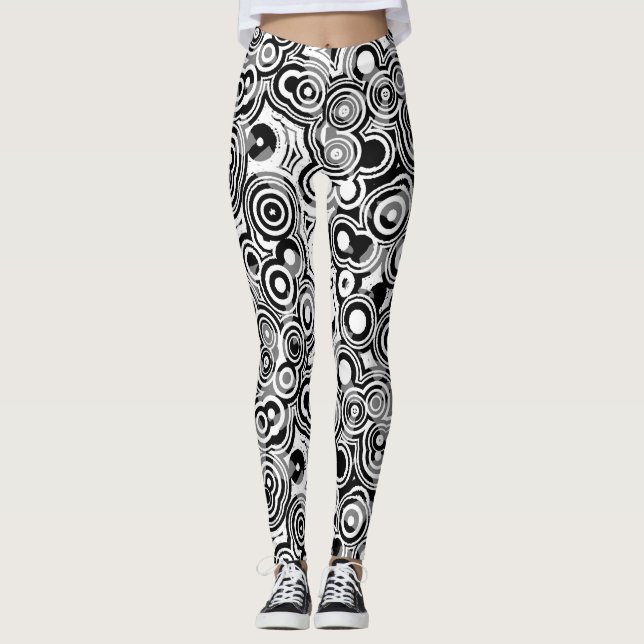 abstract circles leggings (Front)