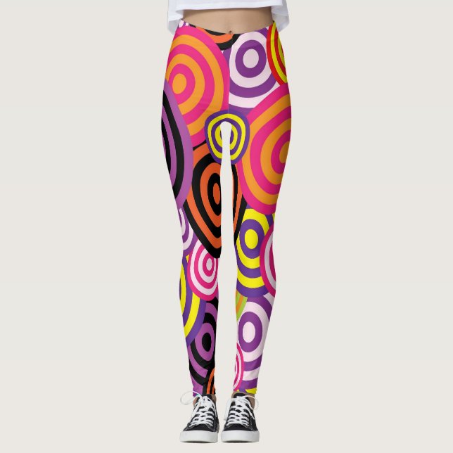 Abstract Circles Leggings (Front)