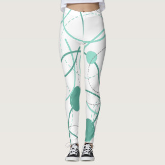 Abstract Circles - Mint Leggings