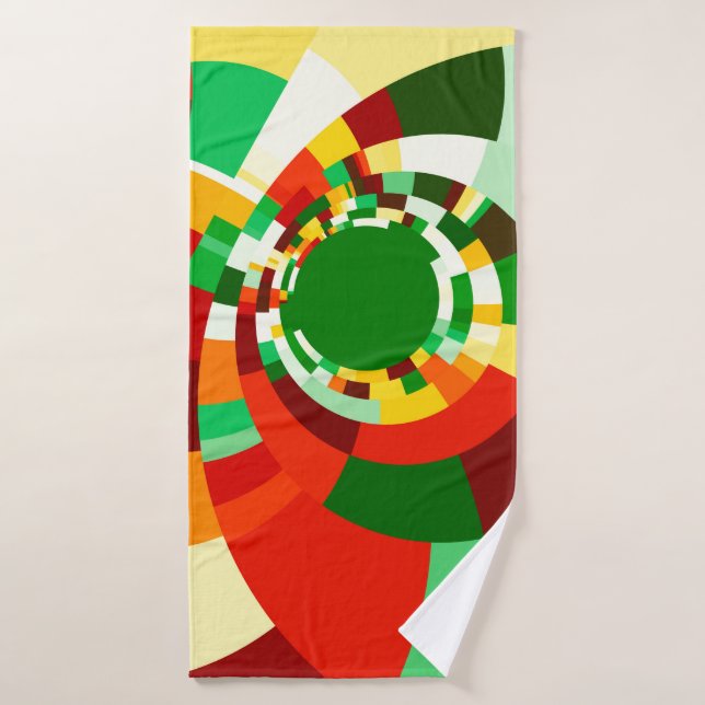 Abstract circles pattern bath towel (Bath Towel)