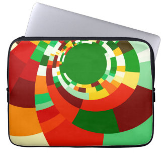 Abstract circles pattern laptop sleeve