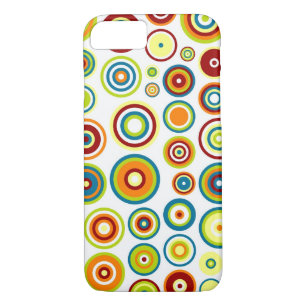 Abstract Circles Pattern   Orange Blue Lime Brown Case-Mate iPhone Case
