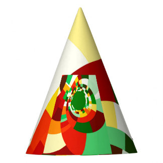 Abstract circles pattern party hat