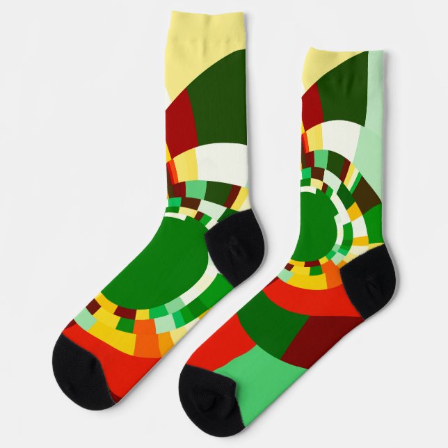 Abstract circles pattern socks (Left)