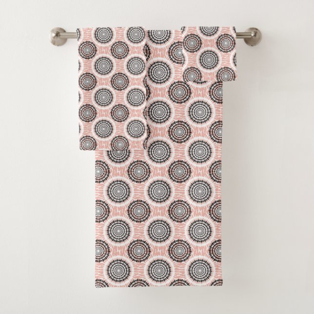 Abstract Circles Pattern towel set (Insitu)