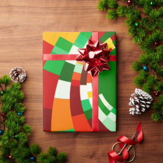 Abstract circles pattern wrapping paper