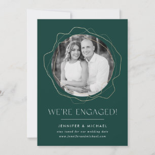 Abstract Circles Photo Engagement Announcement