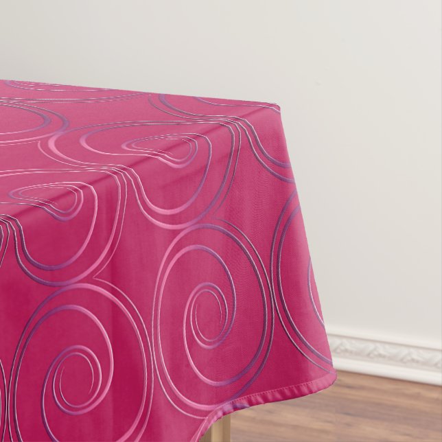 abstract circles red pattern tablecloth (In Situ)