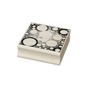 Abstract circles rubber stamp