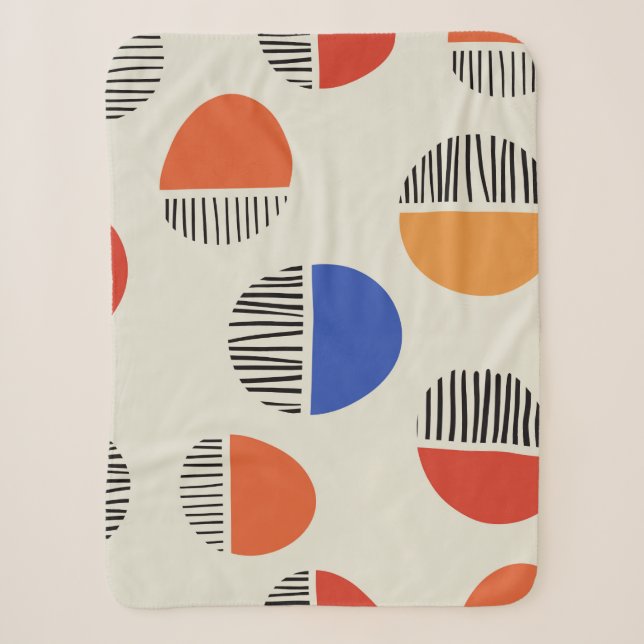 Abstract circles seamless pattern,background with  sherpa blanket (Front)
