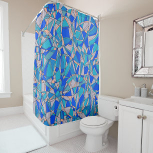 Abstract Circles Shower Curtain