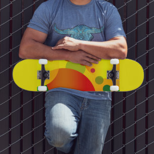 ABSTRACT CIRCLES Skateboard