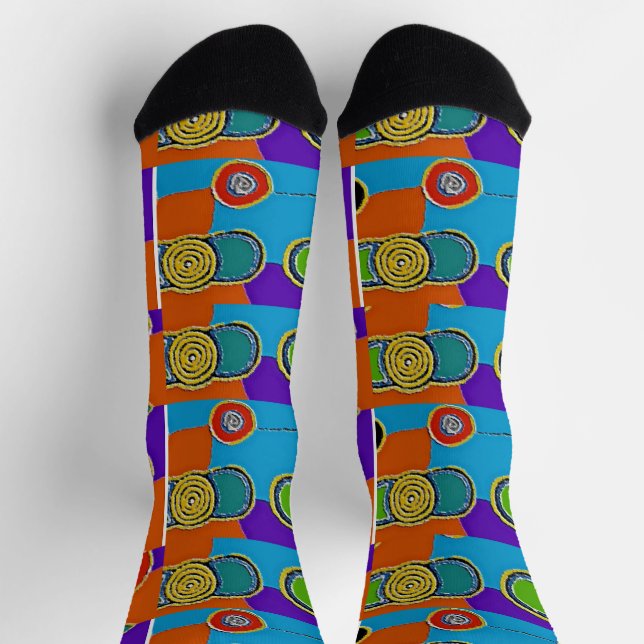 Abstract Circles  Socks (Top)