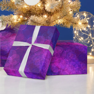Abstract circles, that overlap, pink, purple blue wrapping paper