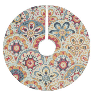 Abstract Circles: Trendy Coloured Wallpaper Brushed Polyester Tree Skirt