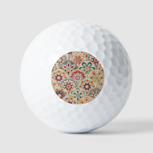 Abstract Circles: Trendy Coloured Wallpaper Golf Balls