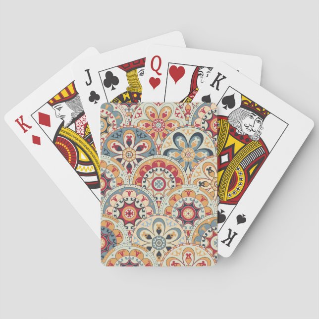 Abstract Circles: Trendy Coloured Wallpaper Playing Cards (Back)