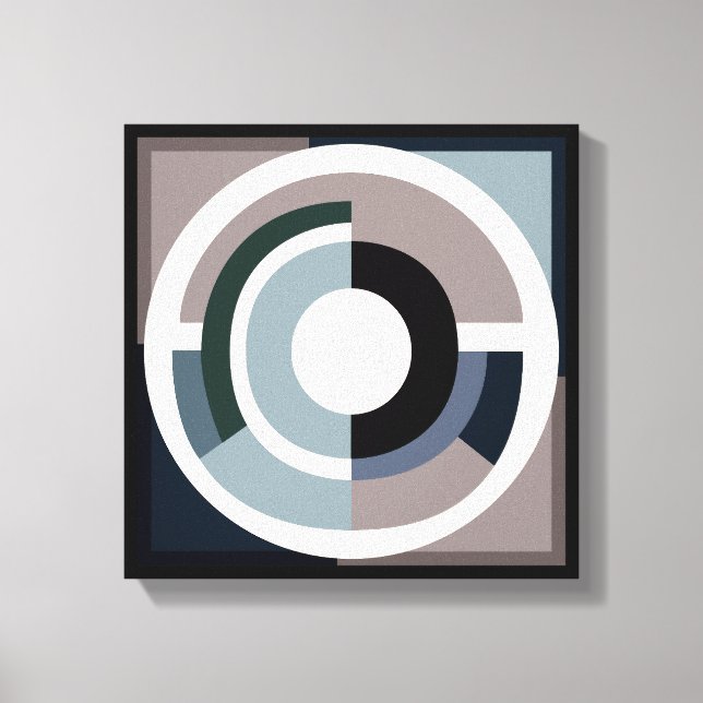 Abstract Circular Muted Tones - Stretched Canvas Print (Front)