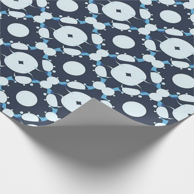 Abstract Circular Pattern with Geometric Elements Wrapping Paper (Corner)