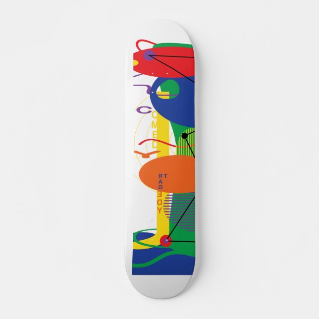 Abstract city skateboard deck (Front)