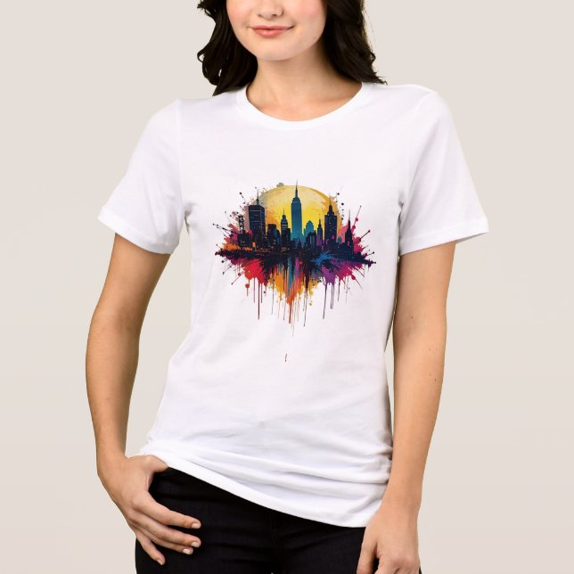 Abstract city splash tee (Front)
