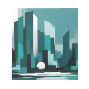 Abstract Cityscape Modern Architecture Background Notepad