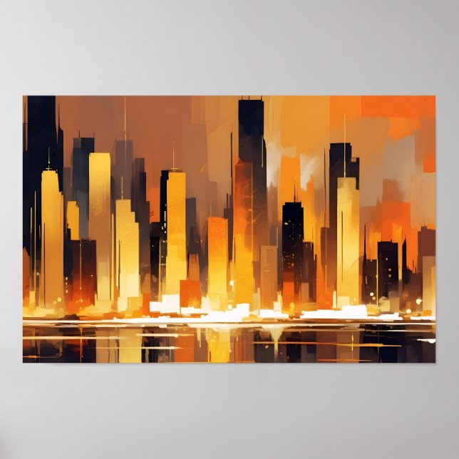 Abstract Cityscape Modern Architecture Background  Poster (Front)