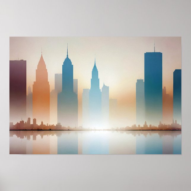 Abstract Cityscape Modern Architecture Background  Poster (Front)