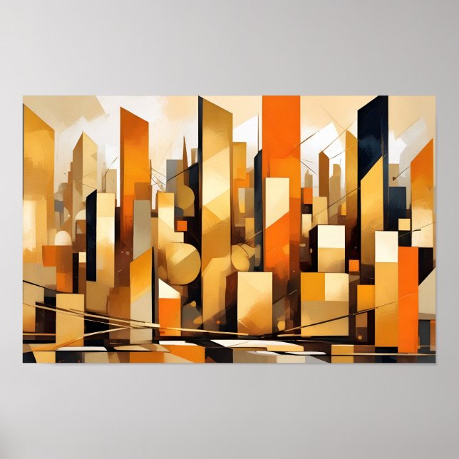 Abstract Cityscape Modern Architecture Background  Poster (Front)