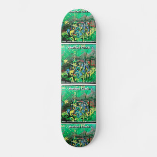 ABSTRACT CLOCK SKATEBOARD