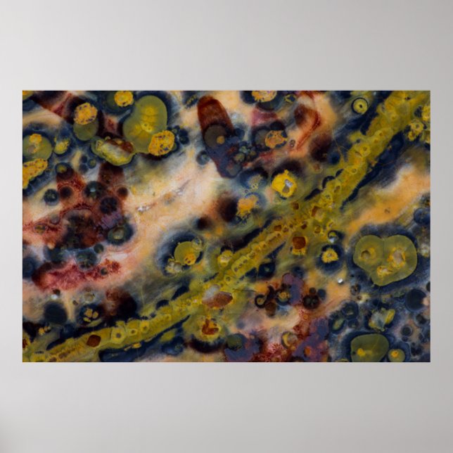 Abstract close up of Ocean Jasper Poster (Front)