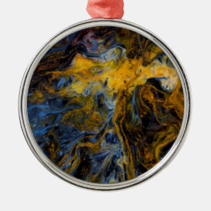 Abstract close up of Pietersite Metal Tree Decoration