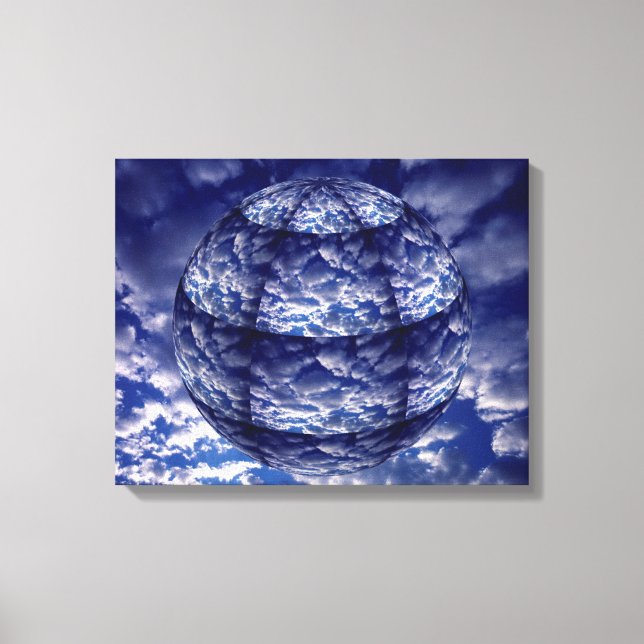 Abstract cloud 3D sphere Canvas Print (Front)