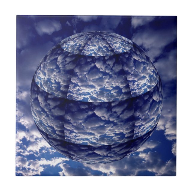 Abstract cloud 3D sphere Tile (Front)