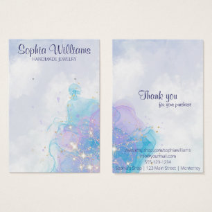 Abstract clouds earring jewellery display card