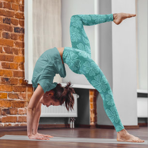 Abstract Clovers Pattern St Patrick's Day Leggings