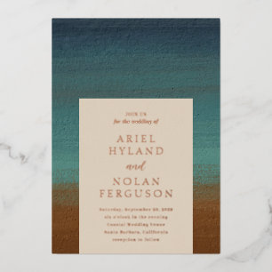 Abstract Coastal Chic Modern Wedding
