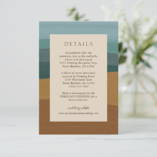 Abstract Coastal Chic Modern Wedding Enclosure Card