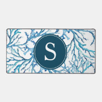 Abstract Coastal Monogram Customisable Blue