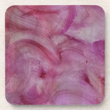 Abstract Coasters - Soft Pink Swirl