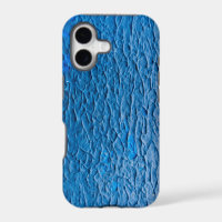 Abstract Cobalt Blue Textured Wall with Impasto Pa