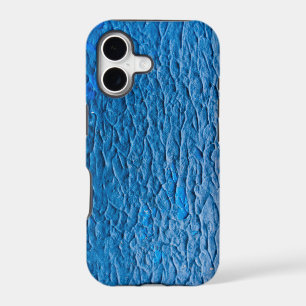 Abstract Cobalt Blue Textured Wall with Impasto Pa