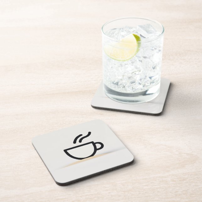 Abstract Coffee Cup Design Coaster (Right Side)
