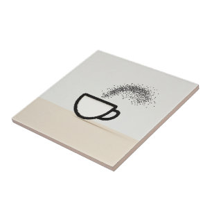 Abstract Coffee Cup Design Tile