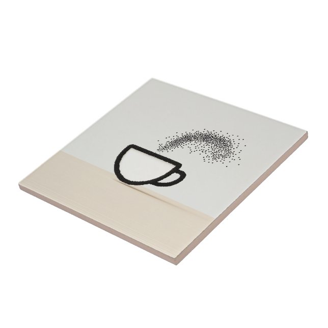 Abstract Coffee Cup Design Tile (Side)