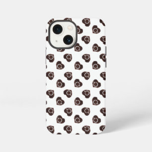 Abstract coffee heart pattern iPhone 13 mini case