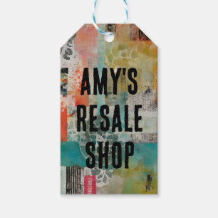 Abstract Collage Mixed Media Abstract Gift Tags