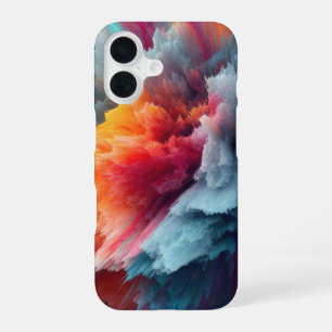 Abstract Color Explosion Modern iPhone 16 Case